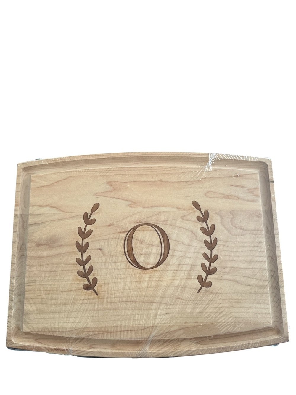 Personalized Wooden Cutting Board with Letter O